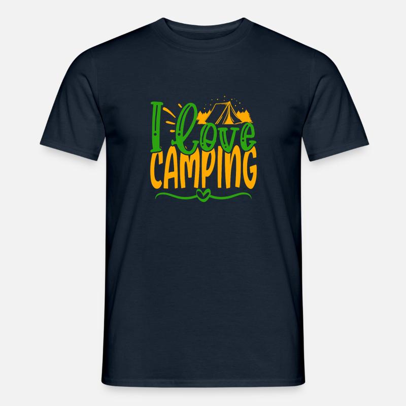 Ich liebe Camping 01 - Männer T-Shirt - Navy