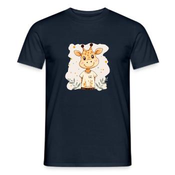 Giraffe for children - Men's T-Shirt - navy - Front - AI Model Male 178 light (178cm)