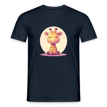 Giraffe for children - Men's T-Shirt - navy - Front - AI Model Male 178 light (178cm)