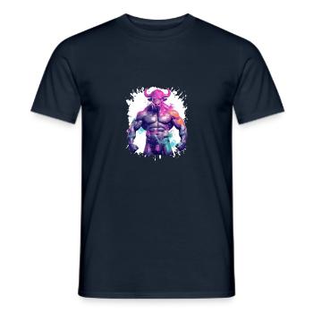 Bison Muscles Musculation Taureau - T-shirt homme - marine - Devant - AI Model Male 178 light (178cm)