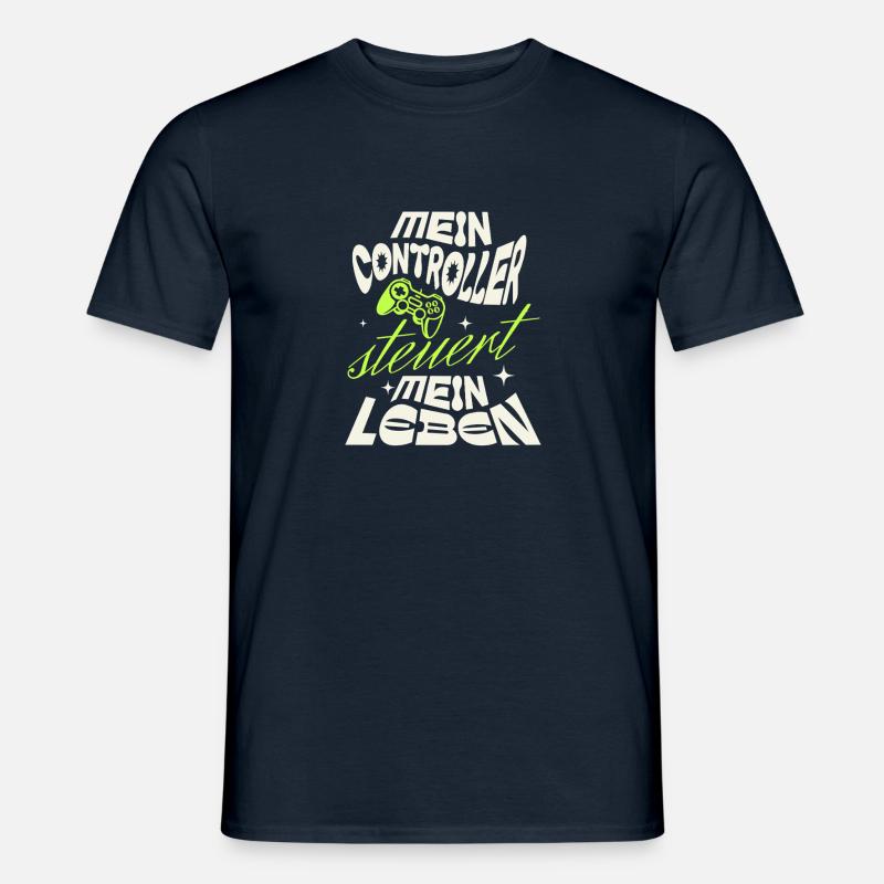 Mein Controller steuert mein Leben - Männer T-Shirt - Navy