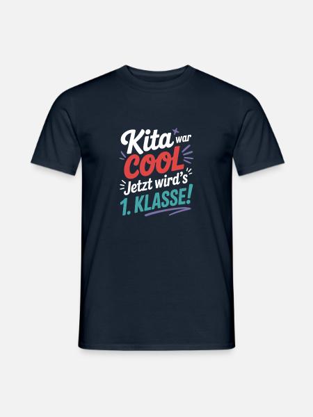 1. Klasse Einschulung Jungen Schulkind 2025 - Männer T-Shirt - Navy