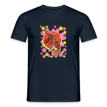 Fête nationale du tigre - T-shirt homme - marine - Devant - AI Model Male 178 light (178cm)