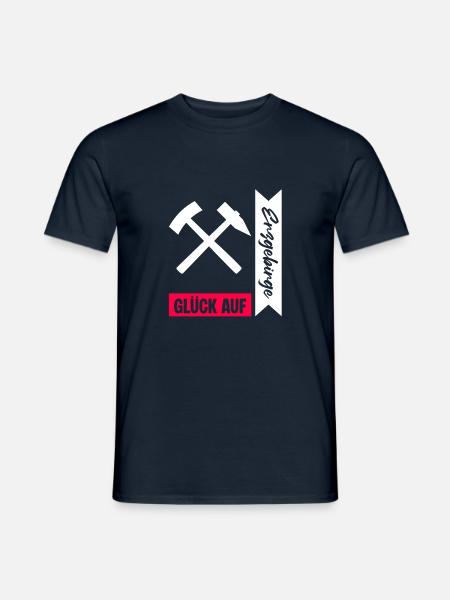 Erzgebirge Bergmann Gruss - Männer T-Shirt - Navy