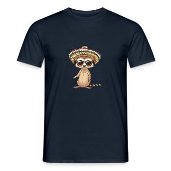 Suricate Drôle Sombrero - T-shirt homme - marine - Devant - AI Model Male 178 light (178cm)