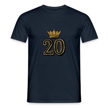 20 Number Crown - Men's T-Shirt - navy - Front - AI Model Male 178 light (178cm)
