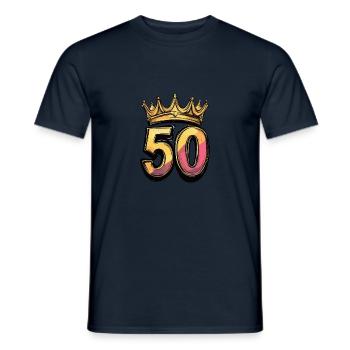 50 Number Crown - Men's T-Shirt - navy - Front - AI Model Male 178 light (178cm)