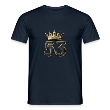 53 Number Crown - Men's T-Shirt - navy - Front - AI Model Male 178 light (178cm)