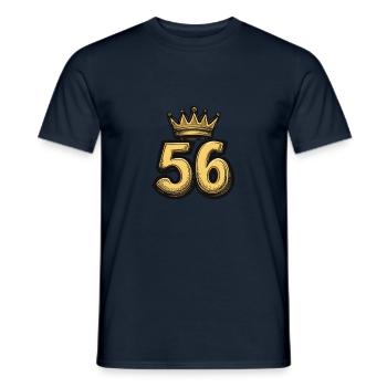 56 Nombre Couronne - T-shirt homme - marine - Devant - AI Model Male 178 light (178cm)