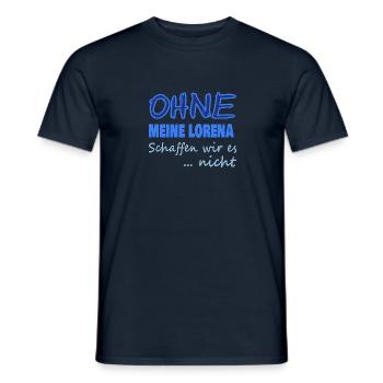 Muttertag Lorena - Männer T-Shirt - Navy - Vorne - AI Model Male 178 light (178cm)