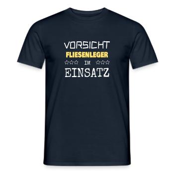 Profession de carreleur - T-shirt homme - marine - Devant - AI Model Male 178 light (178cm)