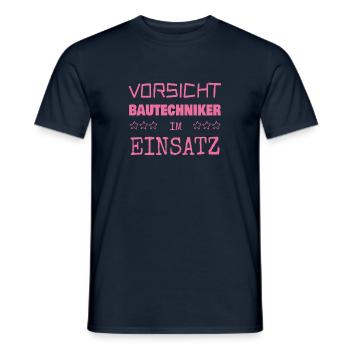 Berufung Bautechniker - Männer T-Shirt - Navy - Vorne - AI Model Male 178 light (178cm)