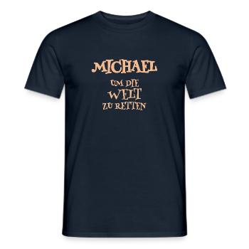 Michael en tant qu’assistant - T-shirt homme - marine - Devant - AI Model Male 178 light (178cm)