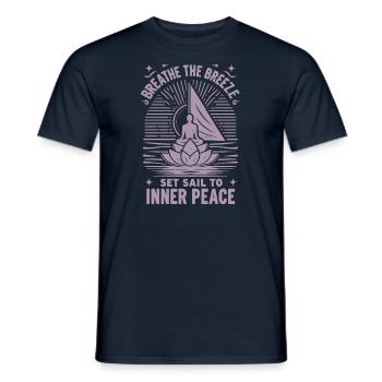 Segeln Yoga The Breeze Inner Peace - Männer T-Shirt - Navy - Vorne - AI Model Male 178 light (178cm)