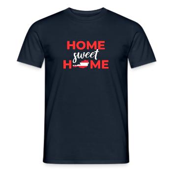 Austria home sweet home Austria red white red - Men's T-Shirt - navy - Front - AI Model Male 178 light (178cm)