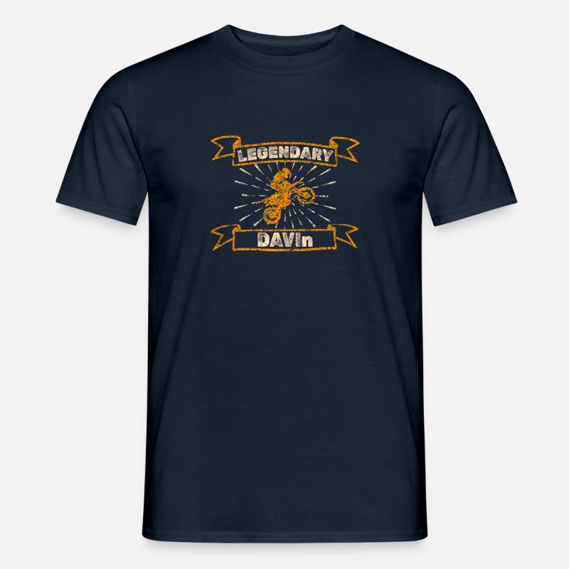 Motocross Davin - Männer T-Shirt - Navy