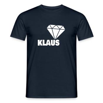 Geschenk für Klaus - Männer T-Shirt - Navy - Vorne - AI Model Male 178 light (178cm)