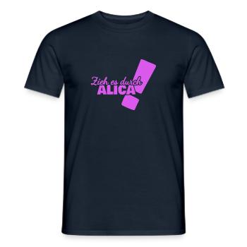 Vorname Alica - Männer T-Shirt - Navy - Vorne - AI Model Male 178 light (178cm)
