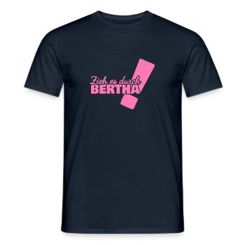 Bertha als Vorname - Männer T-Shirt - Navy - Vorne - AI Model Male 178 light (178cm)