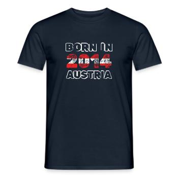 Österreich 2014 - Männer T-Shirt - Navy - Vorne - AI Model Male 178 light (178cm)