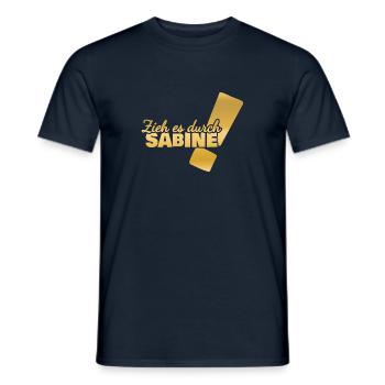 Sabine als Vorname - Männer T-Shirt - Navy - Vorne - AI Model Male 178 light (178cm)