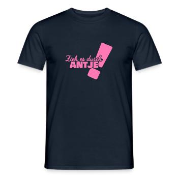 Antje als Vorname - Männer T-Shirt - Navy - Vorne - AI Model Male 178 light (178cm)