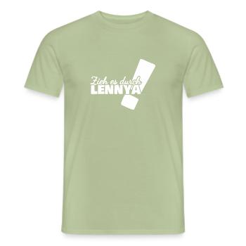 First name Lennya - Men's T-Shirt - sage - Front - AI Model Male 178 light (178cm)