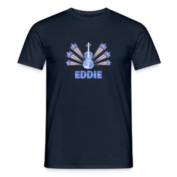 Eddie als Musikinstrument - Männer T-Shirt - Navy - Vorne - AI Model Male 178 light (178cm)