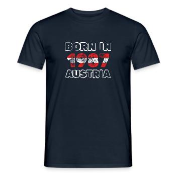 Austria 1987 - Men's T-Shirt - navy - Front - AI Model Male 178 light (178cm)