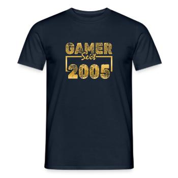 2005 - Männer T-Shirt - Navy - Vorne - AI Model Male 178 light (178cm)
