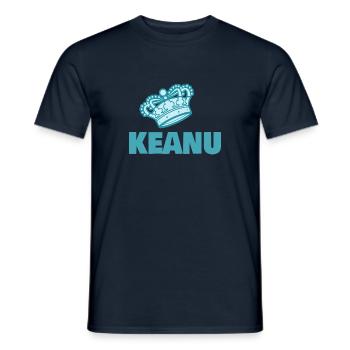 First name Keanu - Men's T-Shirt - navy - Front - AI Model Male 178 light (178cm)