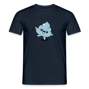 Emoticon poop dance - Men's T-Shirt - navy - Front - AI Model Male 178 light (178cm)