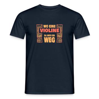 Saying violin - Men's T-Shirt - navy - Front - AI Model Male 178 light (178cm)