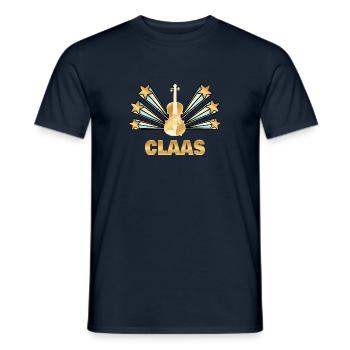 Violin Claas - Men's T-Shirt - navy - Front - AI Model Male 178 light (178cm)