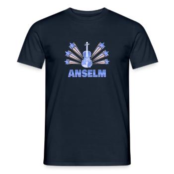 Cadeau pour Anselme - T-shirt homme - marine - Devant - AI Model Male 178 light (178cm)