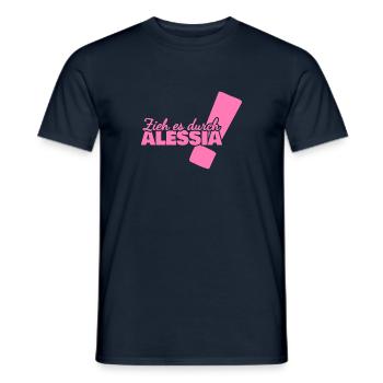 Vorname Alessia - Männer T-Shirt - Navy - Vorne - AI Model Male 178 light (178cm)
