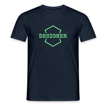 Concepteur de travail - T-shirt homme - marine - Devant - AI Model Male 178 light (178cm)