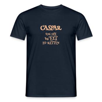 Retter Caspar - Männer T-Shirt - Navy - Vorne - AI Model Male 178 light (178cm)