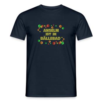 Bälle Anselm - Männer T-Shirt - Navy - Vorne - AI Model Male 178 light (178cm)