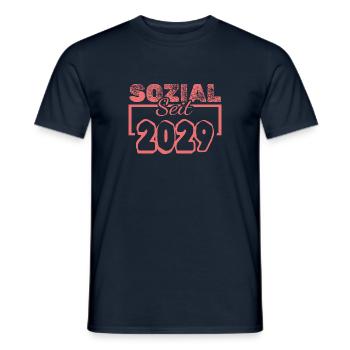 2029 - Men's T-Shirt - navy - Front - AI Model Male 178 light (178cm)