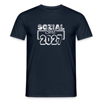 2027 - T-shirt homme - marine - Devant - AI Model Male 178 light (178cm)