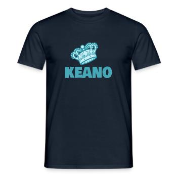 First name Keano - Men's T-Shirt - navy - Front - AI Model Male 178 light (178cm)