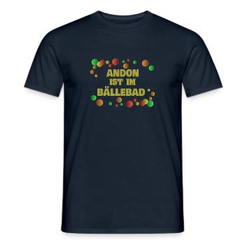 Bälle Andon - Männer T-Shirt - Navy - Vorne - AI Model Male 178 light (178cm)