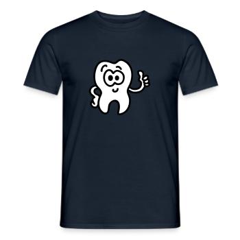Dent - pouces vers le haut - T-shirt homme - marine - Devant - AI Model Male 178 light (178cm)