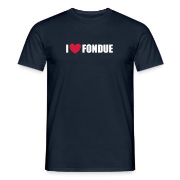 Fondue - Männer T-Shirt - Navy - Vorne - AI Model Male 178 light (178cm)