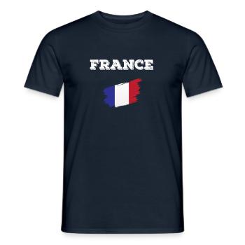 France Flag French Flag French - Men's T-Shirt - navy - Front - AI Model Male 178 light (178cm)