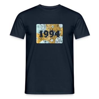 Jahr 1994 - Männer T-Shirt - Navy - Vorne - AI Model Male 178 light (178cm)