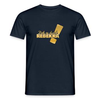 Vorname Rebekka - Männer T-Shirt - Navy - Vorne - AI Model Male 178 light (178cm)