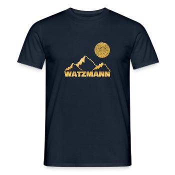 Watzmann as a mountain - Men's T-Shirt - navy - Front - AI Model Male 178 light (178cm)