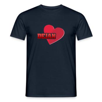Vorname Dejan - Männer T-Shirt - Navy - Vorne - AI Model Male 178 light (178cm)